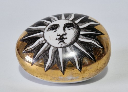 Vintage Piero Fornasetti Pebble Paperweight - Sun Design - Made in Italy - Picture 3 of 9