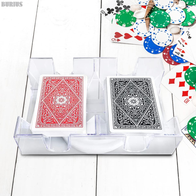 Doppelter Drehbarer Kartenhalter Aus Acryl – Für 2 Kartendecks, 360° Drehbar, Für Poker & Canasta