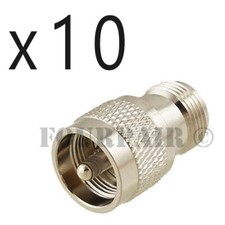 10 Pack Lot UHF PL-259 Male Plug to N Female Jack RF Adapter Converter Connector