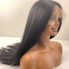 Long Straight Afro Yaki Straight Lace Front Wig High Temperature Synthetic Wigs