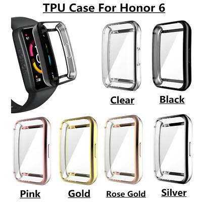 QVBWORLD For Huawei Honor Band 6 Protective TPU Screen Protector Cover Full Coverage Case