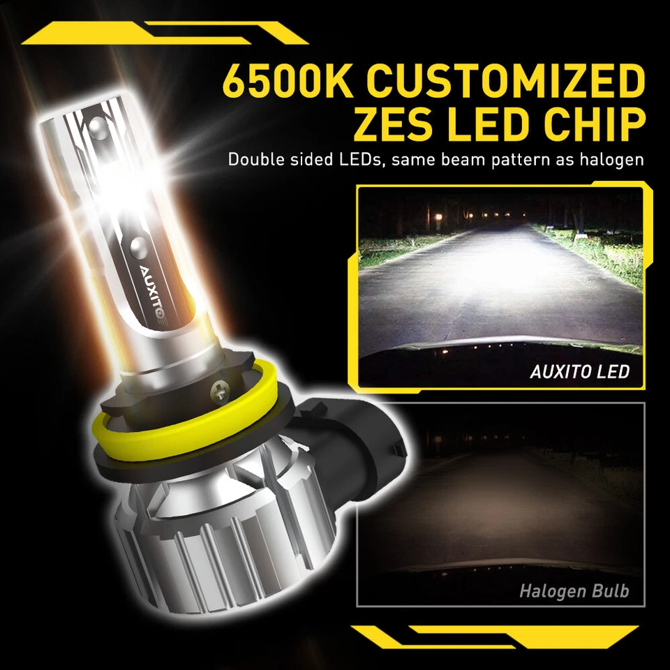 AUXITO H11 LED Headlight 6500K High Low Beam Bulbs Conversion Kit White Canbus - image 2 of 4