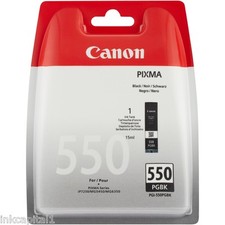 Image of 1 x Canon PGI-550PGBK Original OEM Black Inkjet Cartridge - 15ml - 341 Pages