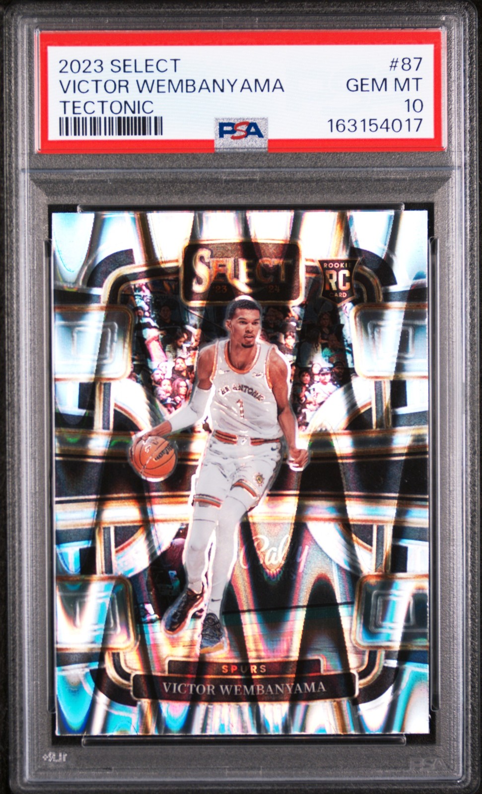 2023 PANINI SELECT TECTONIC #87 VICTOR WEMBANYAMA ROOKIE RC PSA 10 view 1