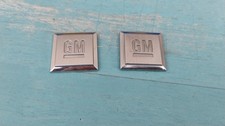 Gm Mark Of Excellence 2 Emblems 1.25 Square Oem Badge Chevy Gmc Truck Size