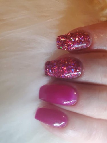 Polvo de inmersión en uñas Sparkle & Co día de Galentines rojo rosa brillo - Imagen 5 de 7