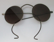 Vintage Antique Round Dark Green Sunglasses B58