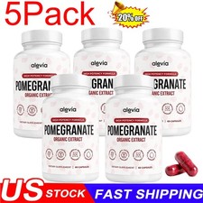 5X Alevia Pomegranate Capsules 60ct Organic Extract Antioxidant