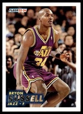 1993-94 Fleer Bryon Russell Rookie Utah Jazz #389