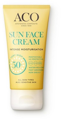 ACO Sun Gesichtscreme LSF50+ 50ml unparfümierter Gesichts-Sonnenschutz UVA UV...