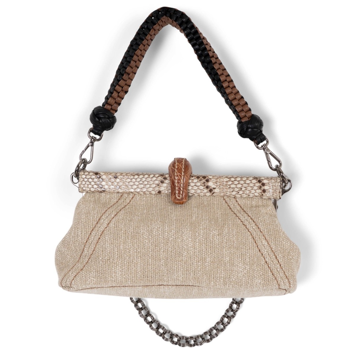 73433 auth PRADA natural linen caverns 2012 LINO TWIST FRAME