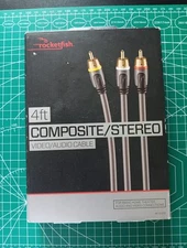 Rocketfish RF-G1201 4' Composite A/V Cable - Gray NIB high quality!