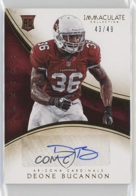 2014 Panini Immaculate Rookie Auto 43/49 Deone Bucannon #158 Rookie Auto RC 0q3
