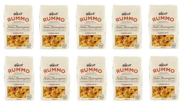 10X Rummo Elicoidali N°49 Lenta Lavorazione Hartweizengrieß Pasta 500G-image