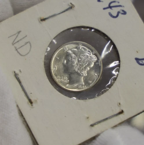 1943 US Mercury Silver Dime Nice Unc