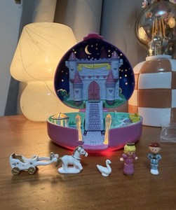 Vintage 1992 Polly Pocket Bluebird Toys Pink Heart Starlight Castle Compact - Jeux & Jouets
