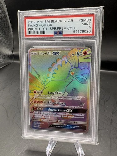 2017 POKEMON SM BLACK STAR PROMO SM80 Shining Legend Premium HO-OH GX PSA 9 Mint