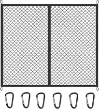 Stretchable and adjustable elastic luggage net with metal hooks
