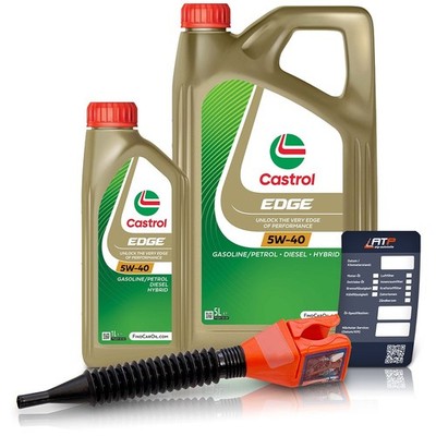 1 L + 5 L = 6 LITER CASTROL EDGE 5W-40 MOTOR-ÖL MOTOREN-ÖL