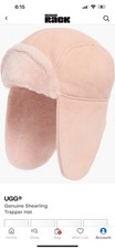 Ugg Grnuine Shearling Trapper Hat Rose MSRP 145