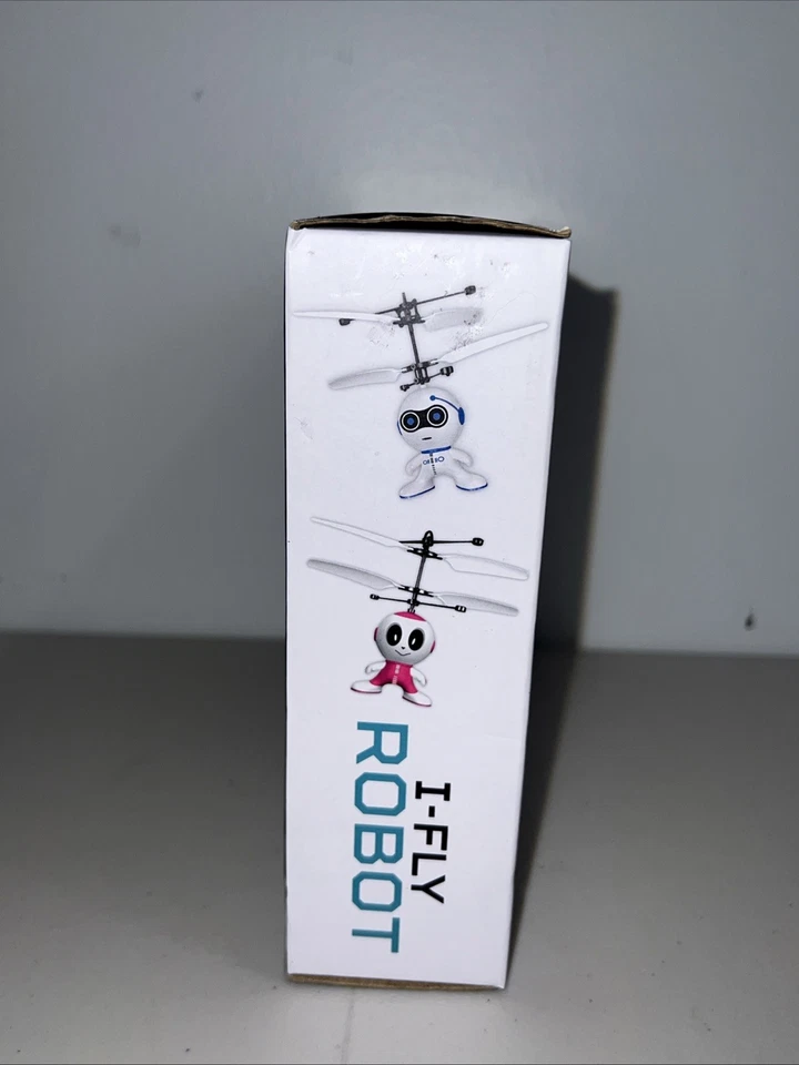 Braha i-Fly Helicopter Robot Infrared Sensor Hover Technology White/Blue New - Image 2 of 4