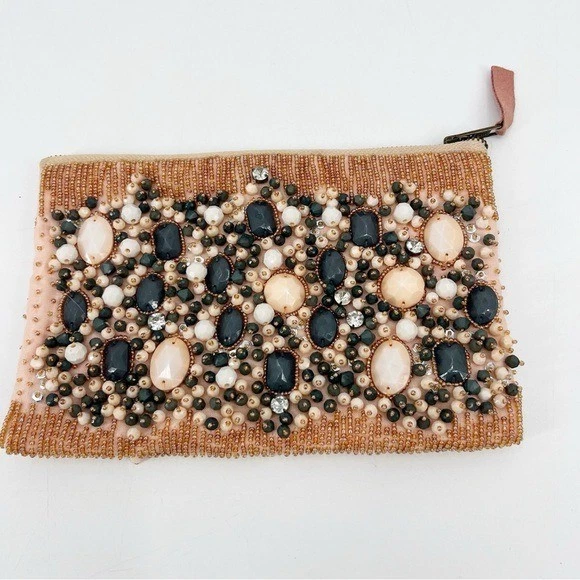 Cartera sin asas Anthropologie Fayruz con cremallera adornada con cuentas Gatsby Roaring Foto 2 de 4