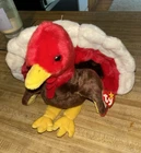 Ty Beanie Babies Gobbles Turkey Plush Retired 1996 Vintage Age 3+ 4-7