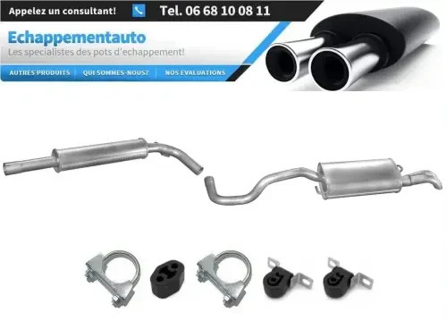Échappement central et arrière pour VW Polo 1.7 1.9 SDI TDI 1995-2001