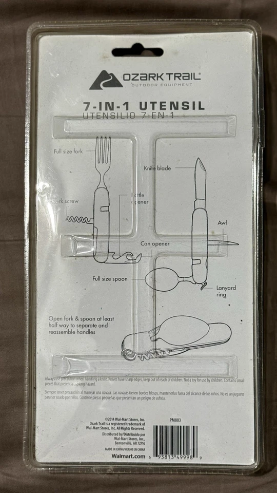 Ozark 7 en 1 Utensilio Multifunción Camping Herramienta de Viaje Al Aire Libre Supervivencia NUEVO Foto 2 de 2