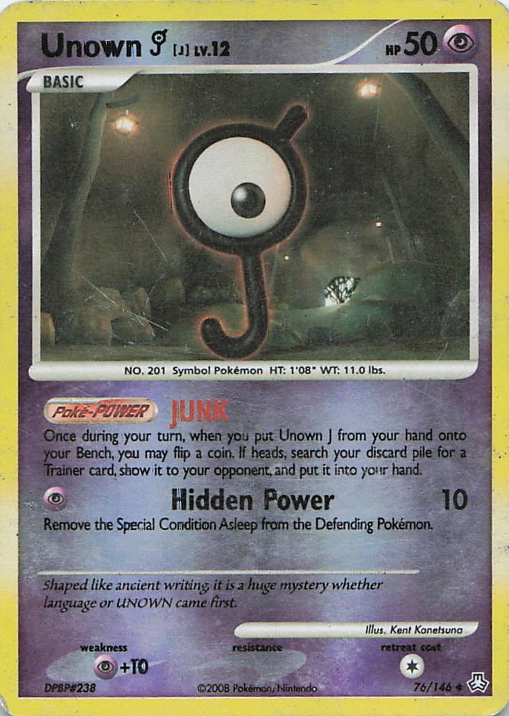 Unown (J) Uncommon Legends Awakened 76/146 HP Reverse Holo HP/DMG *READ DISC*
