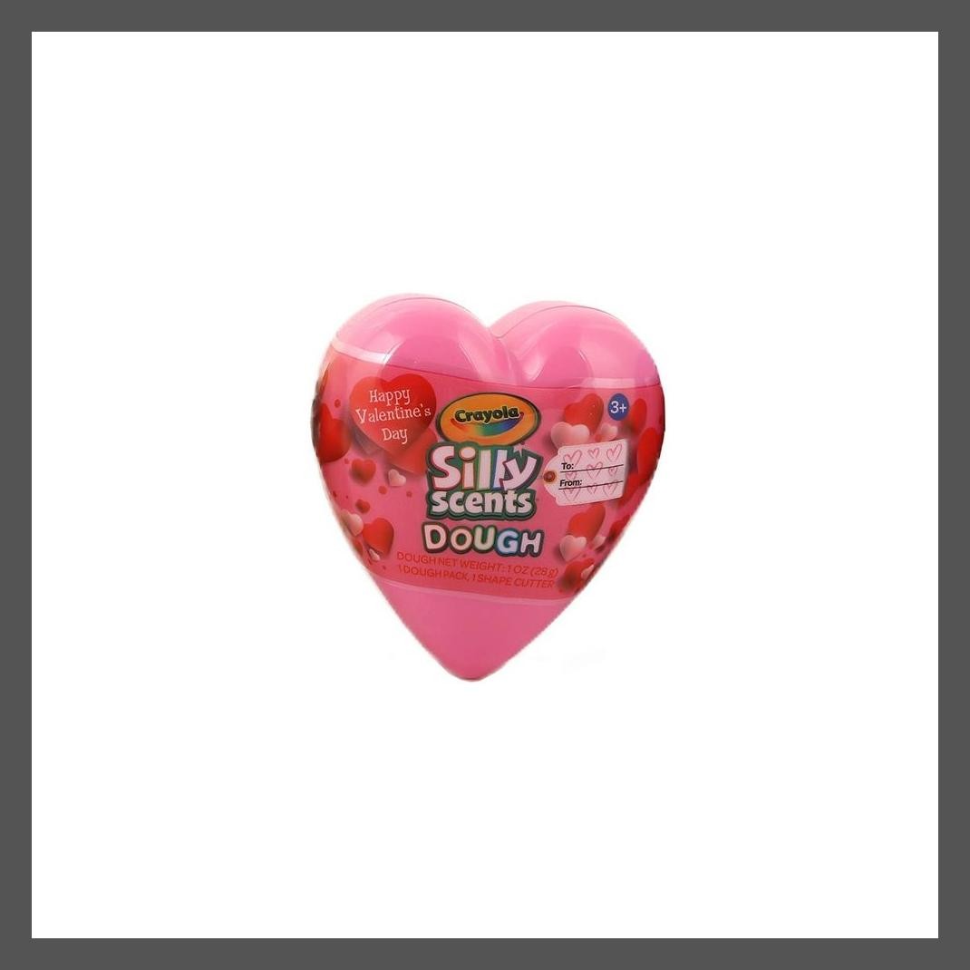 Валентинки из теста Crayola Silly Scents в форме сердца розового цвета