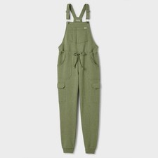 Women's Souped-Up Sweats with Storm Cotton Overalls Bronze Green Hea   SALE DEAL