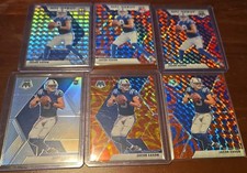2020 Panini Mosaic Jacob Eason  Silver, orange blue reactive, DEBUT  blue,silver