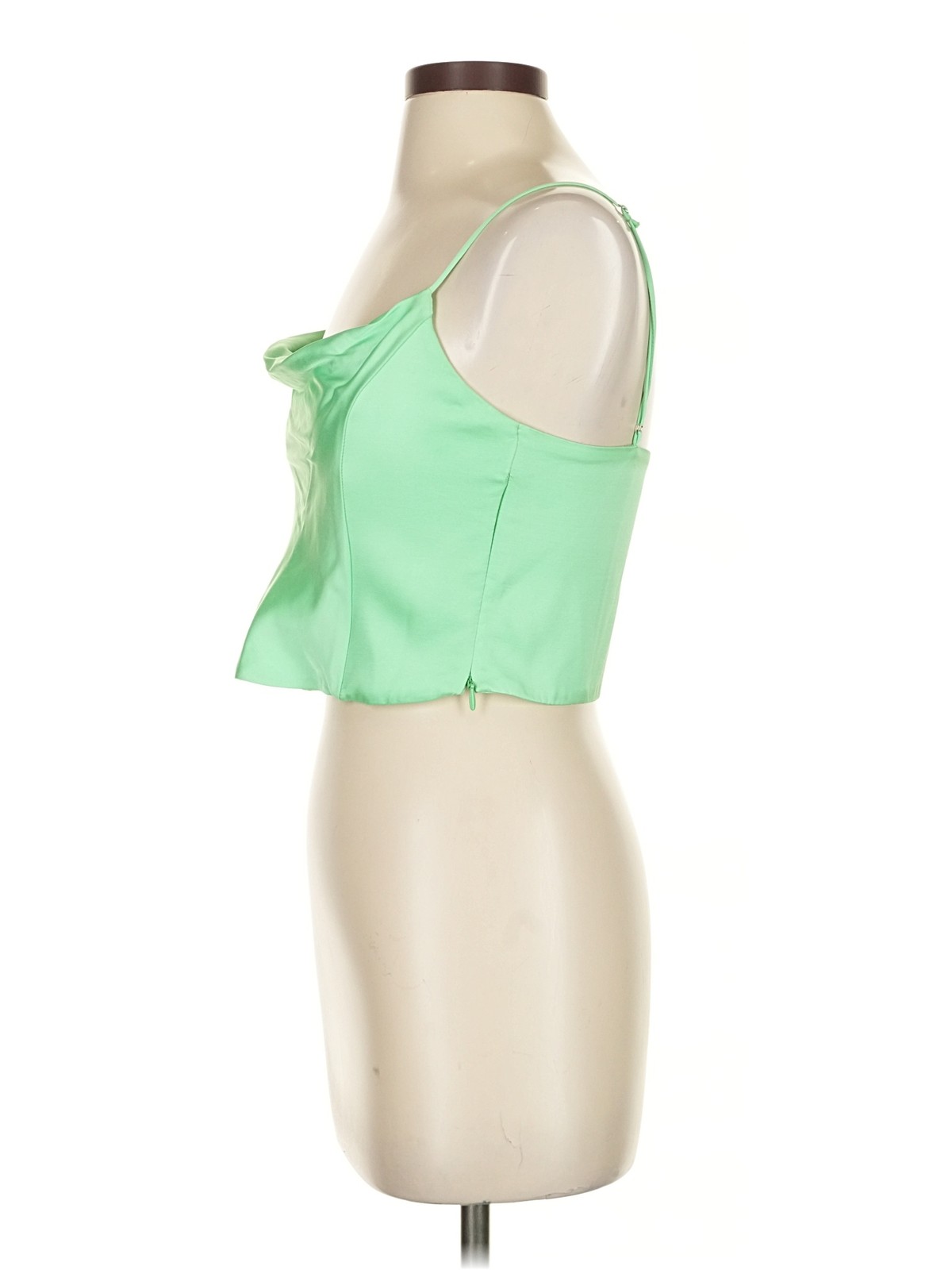Zara Women Green Sleeveless Top S thumbnail 4