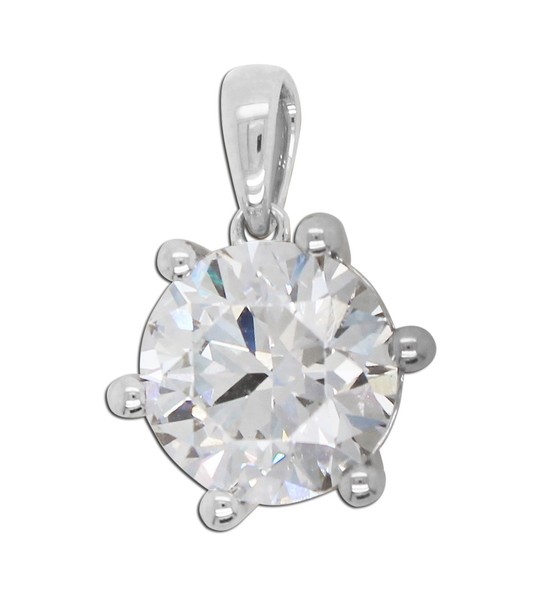 Brillant AnhäNger 3.0Ct F Vsi WeißGol 585 14K Lab Grown Diamant Igi Zertifikat-image