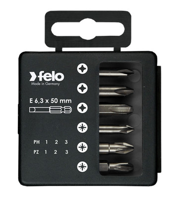 Felo Bit-Box Profi E 6,3 x 50 mm 6-tlg. PZ/PH