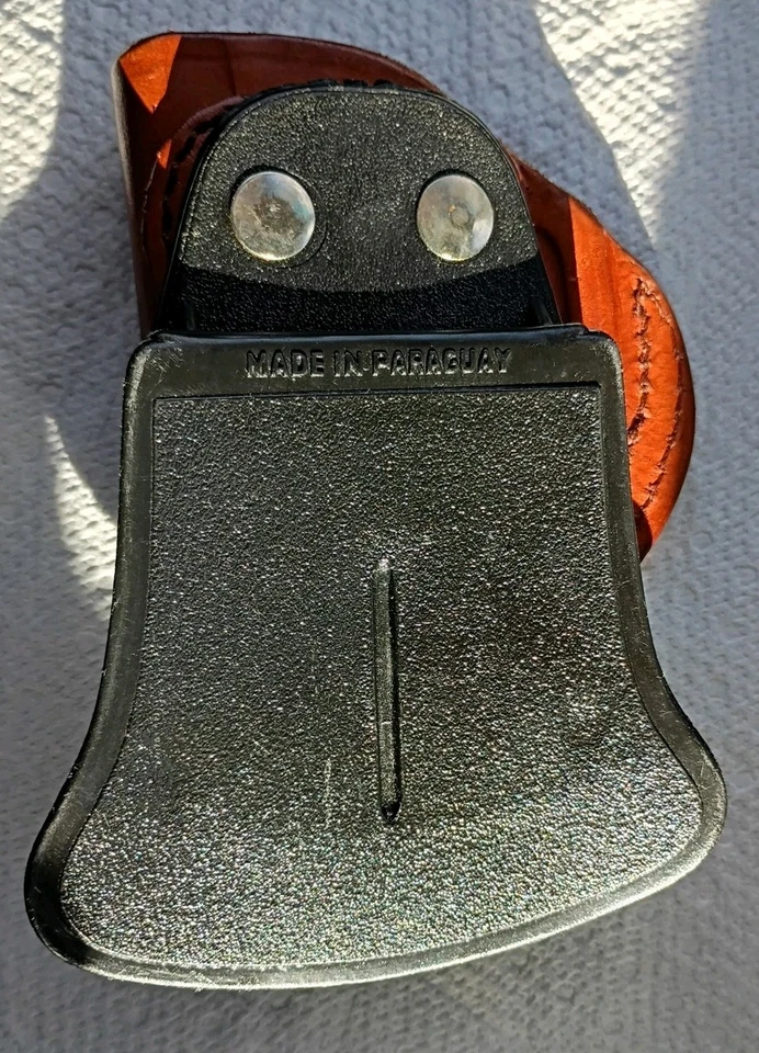 ARMAMENT TAGUA Paddle Leather Holster for S&W Bodyguard 380 w/ Laser Right Brown - Image 2 of 4