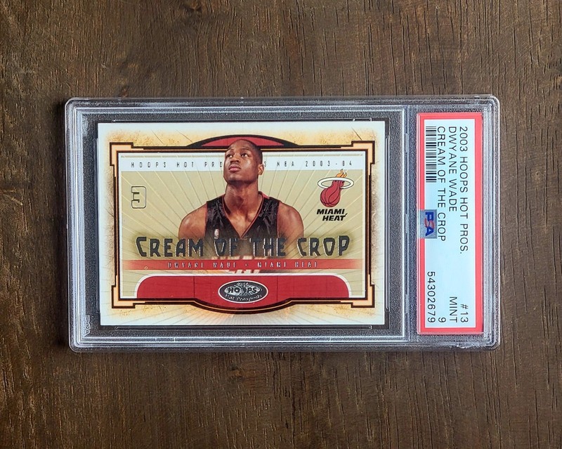 2003 DWYANE WADE Fleer Hoops Hot Prospects CREAM OF THE CROP Rookie RC PSA 9 #13
