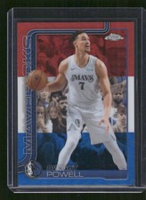 2025-26 Topps Chrome Dwight Powell Red White and Blue Refractor #223