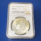 1921 Morgan Silver Dollar $1 NGC MS 64 90% Silver US Coin Toner Brilliant Shine