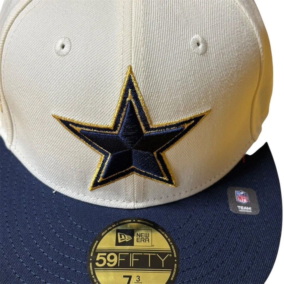 Sombrero ajustado New Era 59FIFTY Dallas Cowboys crema/azul marino talla 7 3/8 Super Bowl XXVIII Foto 3 de 4