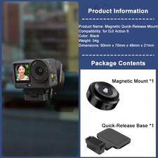 Magnetic Backplate Base for dji osmo action6 Magnetic Backplate stand Bracket