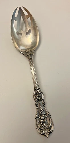 Reed & Barton Francis I Sterling Silver Pierced Serving Spoon Flatware Old Mark