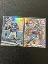 2023 Drake Maye - Bowman Chrome U Base & Early Risers - Lot Of 2