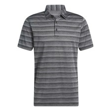 Adidas Mens Two Color Stripe Polo Shirt - HR7981 - Black/Grey Four - S