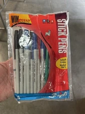 Vintage Scripto Stick Pens 4 Blue, 4 Black 2 Red 2002 Ten Pack Sealed Variety