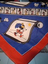 Walt Disney Mickey Minnie Mouse Movies Handkerchief Bandana Vintage
