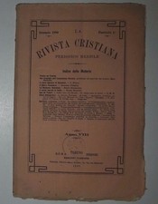 La rivista cristiana periodico Gennaio 1880 fascicolo 1 a VIII dir. Emilio Comba