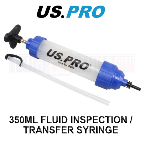 US PRO Tools 350ml Oil & Brake Fluid Inspection / Fluid Transfer Syringe 3493 - Afbeelding 1 van 3