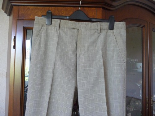 Marc O'Polo Herren Hose Baumwolle/Pol. Beige/Braun kariert Gr.50 (34R) Top - Bild 2 von 7